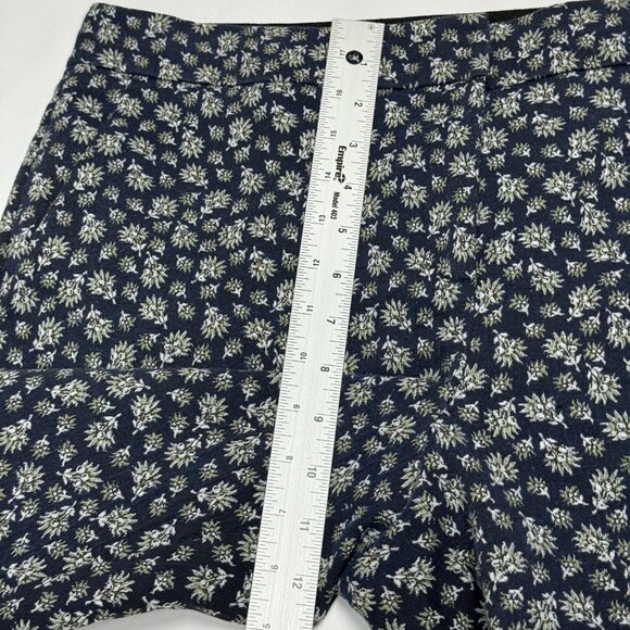 Ann Taylor Womens Devin Fit Blue Floral Print Straight Leg Stretch Pants Size 10 - Picture 10 of 16